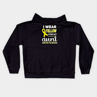 I Wear Yellow For My Aunt Kids Hoodie